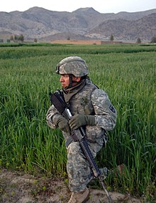 An American soldier in Afghanistan's Khost Province US Army at Khost Province of Afghanistan.jpg