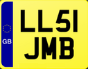 Номерной знак на мотоцикл Великобритании GB LL51 JMB.png