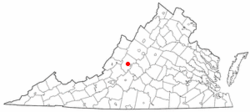 Location of Lexington, Virginia