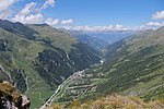 Le val d'Anniviers vu depuis le roc de la Vache (sud).