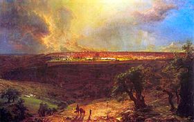 Jerusalem sedd från Olivberget av Frederick Edwin Church