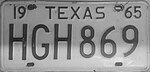 Номерной знак Техаса 1965 года HGH 869.jpg