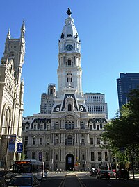 Northern view of City Hall from North Broad Street