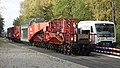 Oktober 2017: Schwerlasttransporter mit 32 Achsen (Typ Uaai 839) in Krauthausen