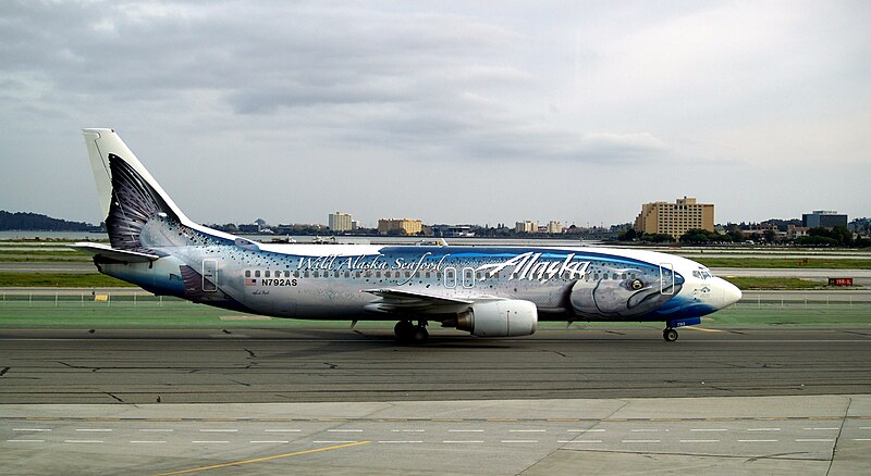 Fish painted on a Boeing 737 airplane