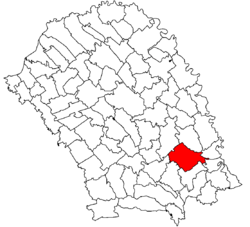 Location of Albești, Botoșani