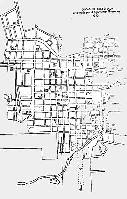 Mapa de localización de Antigua Guatemala