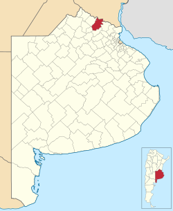 Location o Baradero Partido in Buenos Aires Province