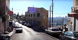 al-Hattai Street with Amman's skyline in background