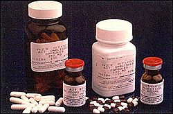 AZT in oral, injectable, and suppository form Azt pills.JPG