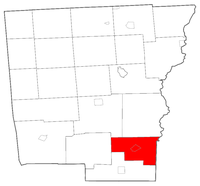 Location of Bainbridge in Chenango County