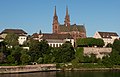 Bazel, de Basler Münster vanaf de Wettstein Brücke