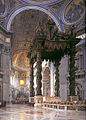 Киворий («Baldacchino») над гробницей Св. Апостола Петра в соборе Св. Петра в Ватикане. Архитектор Бернини.