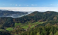 90. Platz: MWolf89 mit Blick vom Hohfelsen bei Seebach Richtung Rheinebene. Landschaftsschutzgebiet „Oberes Achental“.