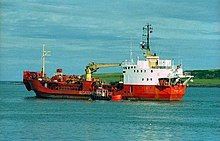 Cable ship Stanelco in 1975 with Alcatel acquisition in 2000 Cable ship, Larne - geograph.org.uk - 637261.jpg