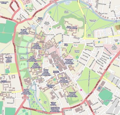 Location map United Kingdom Cambridge Central
