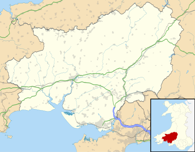 Location map Wales Carmarthenshire