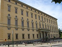 The Carolina Rediviva, the main building of the university library, designed by Carl Fredrik Sundvall and completed in 1841. Carolina Rediviva Narbild.jpg