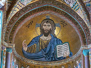 The Pantocrator in the apse of the Cathedral of Cefalù