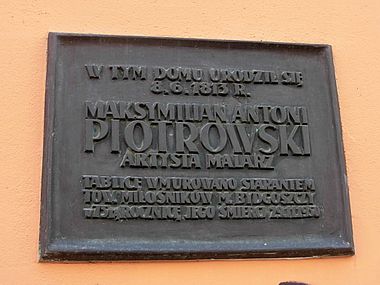 Plaque in memoriam of Maximilian Piotrowski
