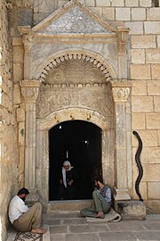 Entrance to the Yazidi Temple in Lalish Dergehe perestgeha Lalishe 1 2012.JPG