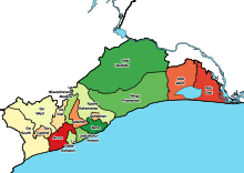 Districts of the Greater Accra Region (2012).svg