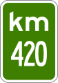 Kilometer sign