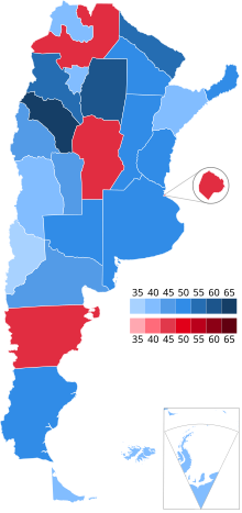 Elecciones presidenciales de Argentina 1989 (porcentaje por provincia).svg