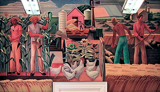 חווה בטקסס, ציור קיר