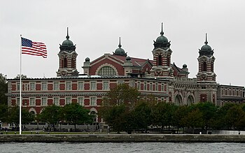 Ellis Island as seen from the Circle Line Ferr...