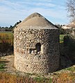 Apsis der romanischen Kapelle Sainte-Eugénie de Tresmals, nahe Elne