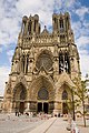 La façade ouest de la cathédrale de Reims.