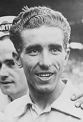 Black and white photograph of Federico Bahamontes.