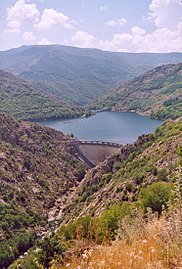 L'Altier et le barrage de Villefort en 2005