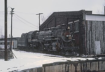 GTW No. 5629 being stored at a Monon Railroad yard roundhouse in Hammond, Indiana, on March 31, 1964