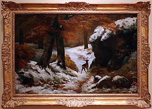 Courbet, La Forêt, l'hiver, 1860, Cincinnati Art Museum.
