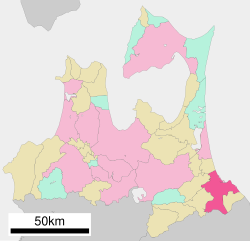 Kedudukan Hachinohe di wilayah Aomori