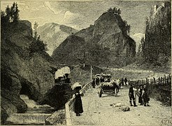 L'ascension du col en 1877.