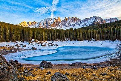 Karersee im Winter