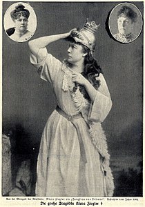 Klara Ziegler as Friedrich Schiller's The Maid of Orleans