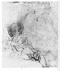 Virgin and Child with cat, verso, Uffizi