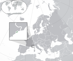 Location of Monaco (green)in Europe (green & dark grey)