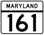Maryland Route 161 marker
