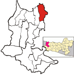 Location Brebes District in Brebes Regency