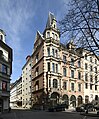 Kosttor 3, Fassadenansicht Falkenturmstraße Ecke Kosttor. Von dem Architekten Georg von Hauberrisser entworfen für den Kaufmann Friedrich Hayler