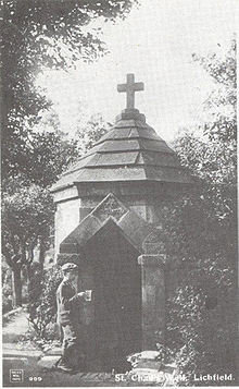 The stone structure which stood over St Chad's Well from the 1830s to the 1950s. Old St Chad's Well.jpg