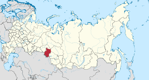 Омская область на карте России