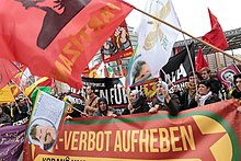 Protest for freedom of Ocalan in Germany, 21 January 2016 PKK Verbot.jpg