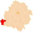 Karte des Powiat Wieruszowski