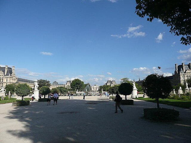 Parken Jardin des Tuileries i Paris.